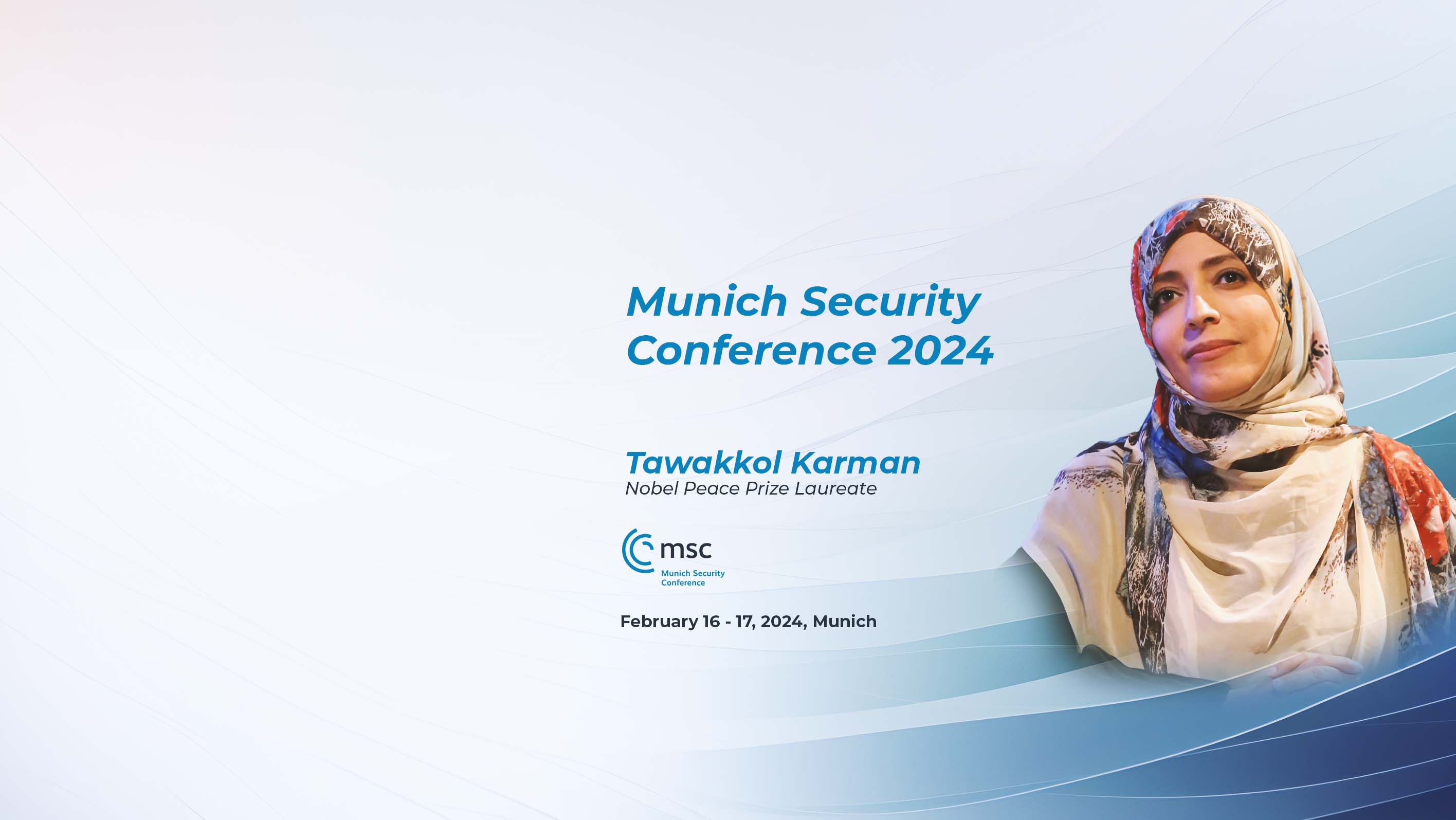 Tawakkol Karman to address global security issues at 2024 Munich Conference